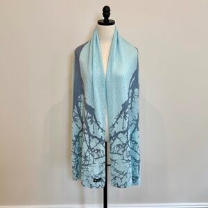 NWT Cashmere Boutique 100% Pure Cashmere Shawl Light Blue 22"x76" NWT
